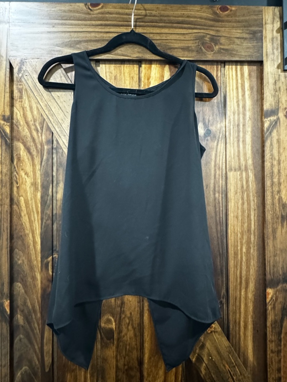 Banana Republic Black Handkerchief-Hem Tank